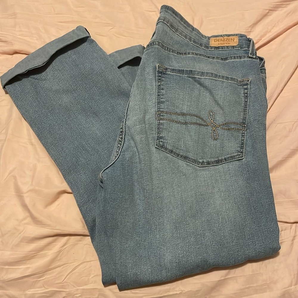 Denim cropped capris
